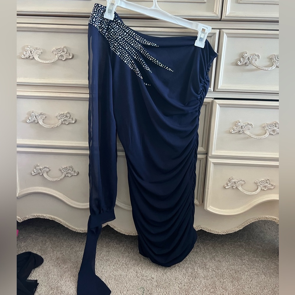Charlotte Russe Blue one shoulder dress